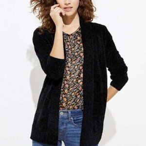 LOFT open chenille cardigan